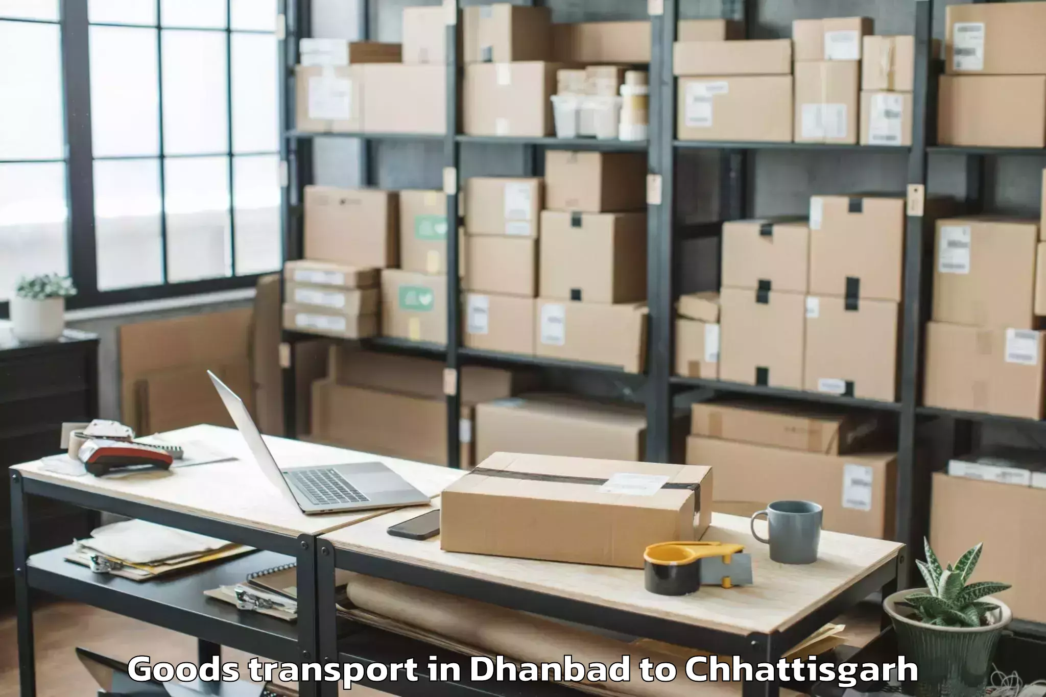 Book Your Dhanbad to Rajnandgaon Goods Transport Today